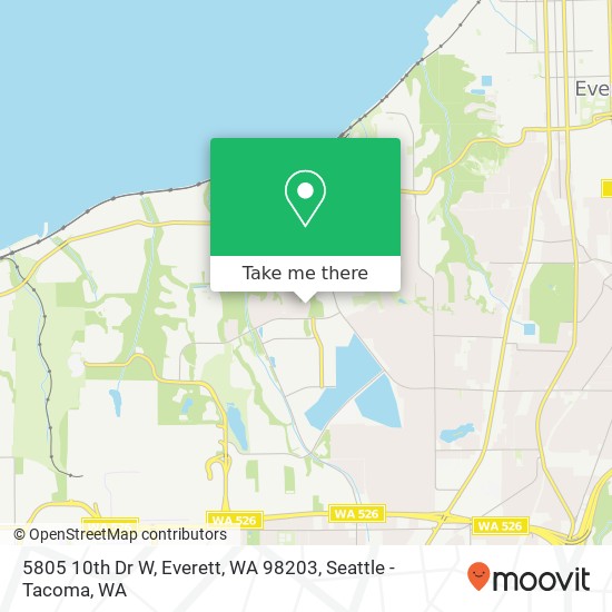 Mapa de 5805 10th Dr W, Everett, WA 98203