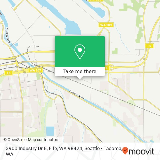 Mapa de 3900 Industry Dr E, Fife, WA 98424