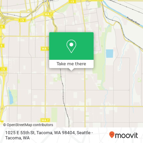Mapa de 1025 E 55th St, Tacoma, WA 98404