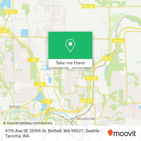 47th Ave SE 205th St, Bothell, WA 98021 map