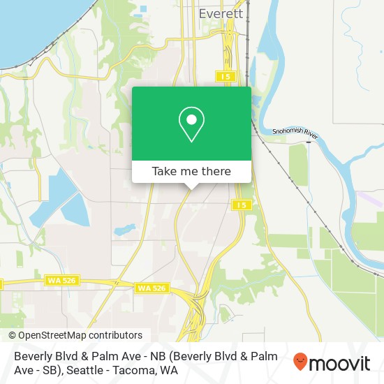 Beverly Blvd & Palm Ave - NB map