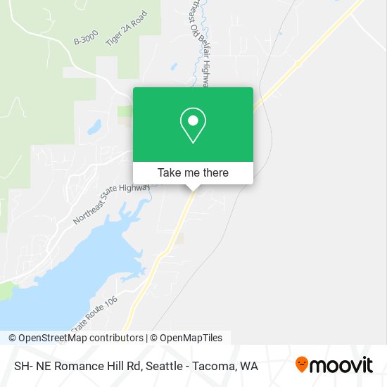 Mapa de SH- NE Romance Hill Rd