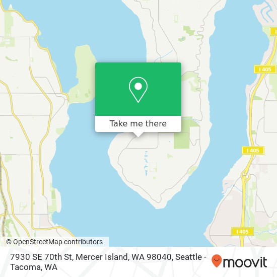 7930 SE 70th St, Mercer Island, WA 98040 map