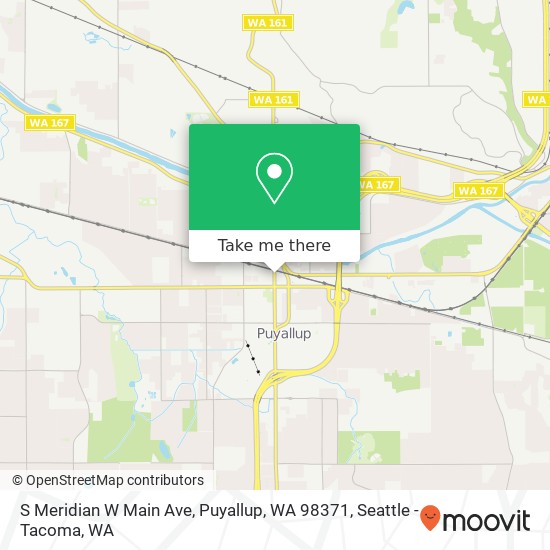 Mapa de S Meridian W Main Ave, Puyallup, WA 98371