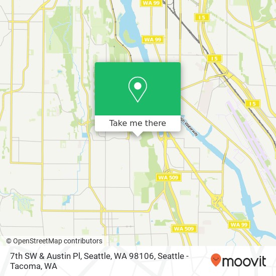 Mapa de 7th SW & Austin Pl, Seattle, WA 98106
