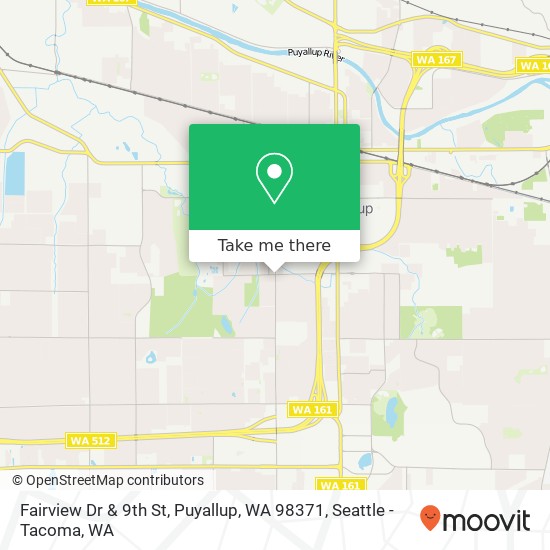 Mapa de Fairview Dr & 9th St, Puyallup, WA 98371