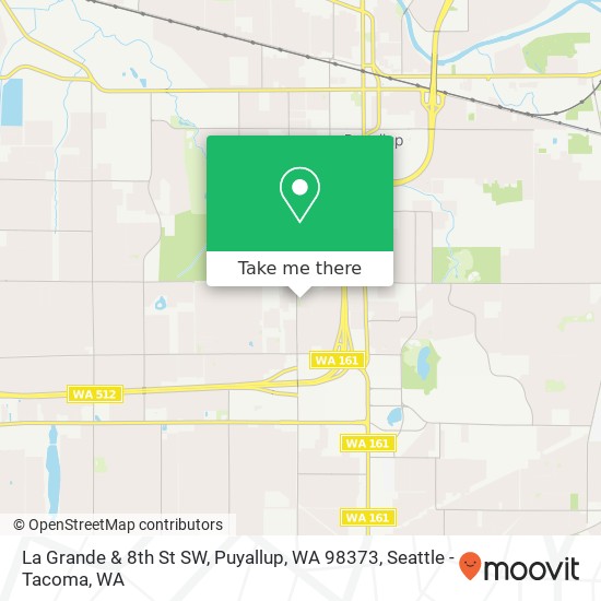 Mapa de La Grande & 8th St SW, Puyallup, WA 98373