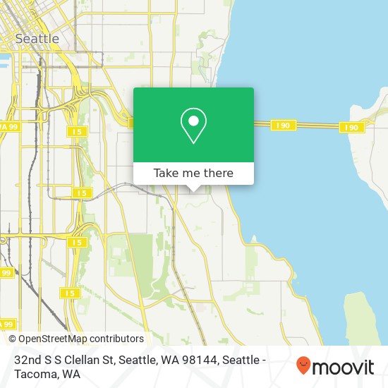 32nd S S Clellan St, Seattle, WA 98144 map