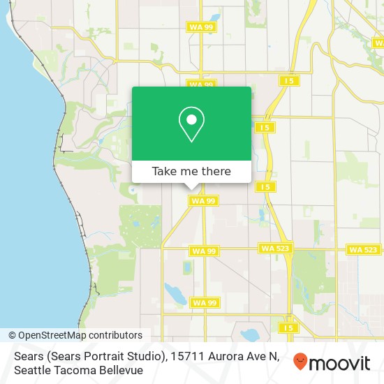 Mapa de Sears (Sears Portrait Studio), 15711 Aurora Ave N