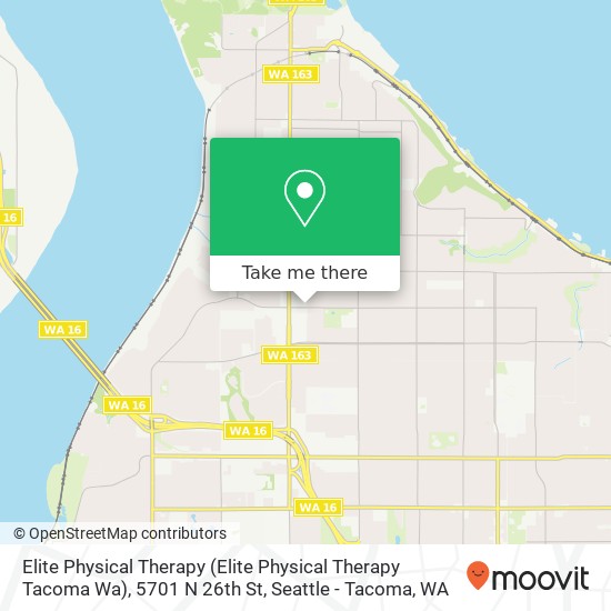 Mapa de Elite Physical Therapy (Elite Physical Therapy Tacoma Wa), 5701 N 26th St