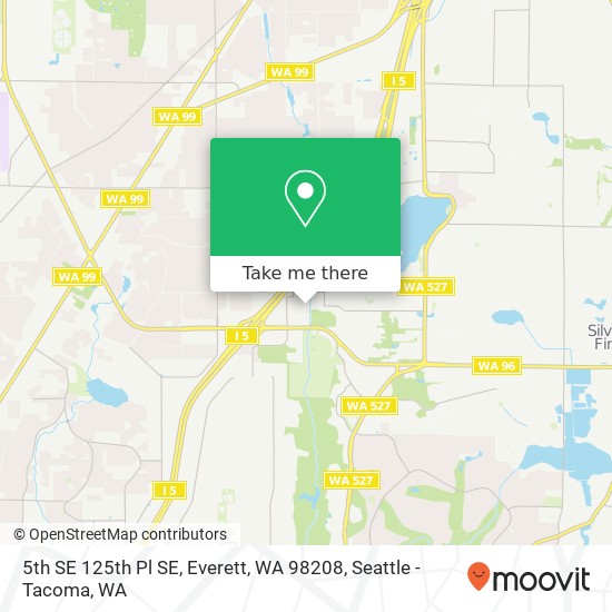 Mapa de 5th SE 125th Pl SE, Everett, WA 98208