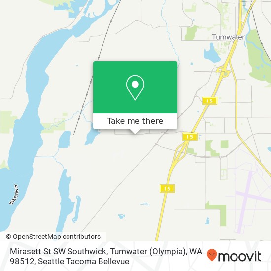 Mapa de Mirasett St SW Southwick, Tumwater (Olympia), WA 98512