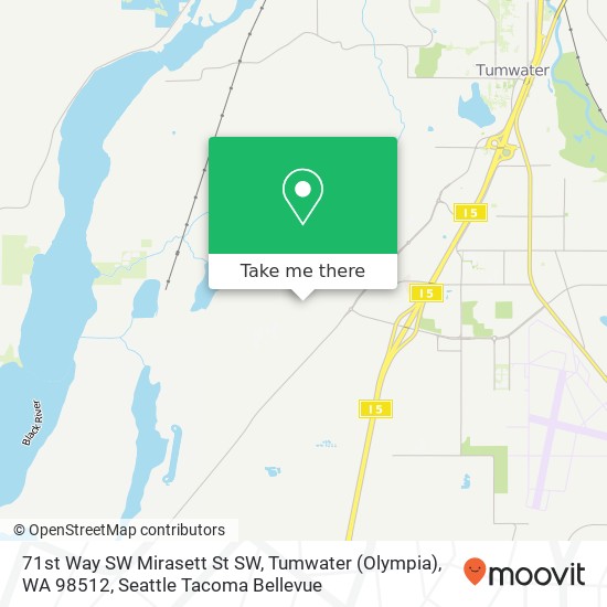 Mapa de 71st Way SW Mirasett St SW, Tumwater (Olympia), WA 98512