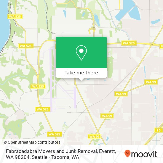 Fabracadabra Movers and Junk Removal, Everett, WA 98204 map