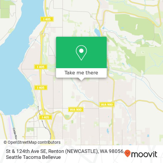 Mapa de St & 124th Ave SE, Renton (NEWCASTLE), WA 98056