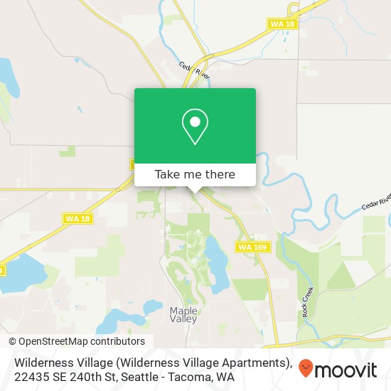 Mapa de Wilderness Village (Wilderness Village Apartments), 22435 SE 240th St