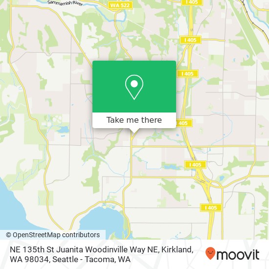 Mapa de NE 135th St Juanita Woodinville Way NE, Kirkland, WA 98034