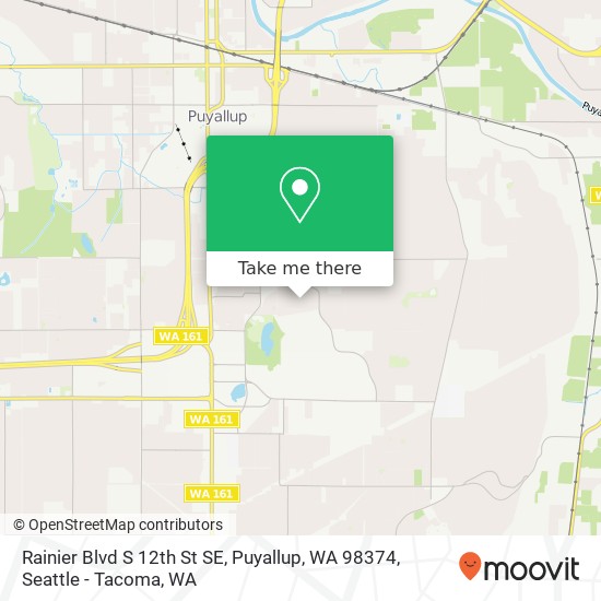 Mapa de Rainier Blvd S 12th St SE, Puyallup, WA 98374