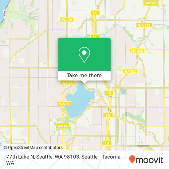 77th Lake N, Seattle, WA 98103 map