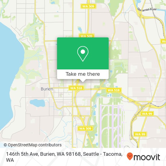 Mapa de 146th 5th Ave, Burien, WA 98168