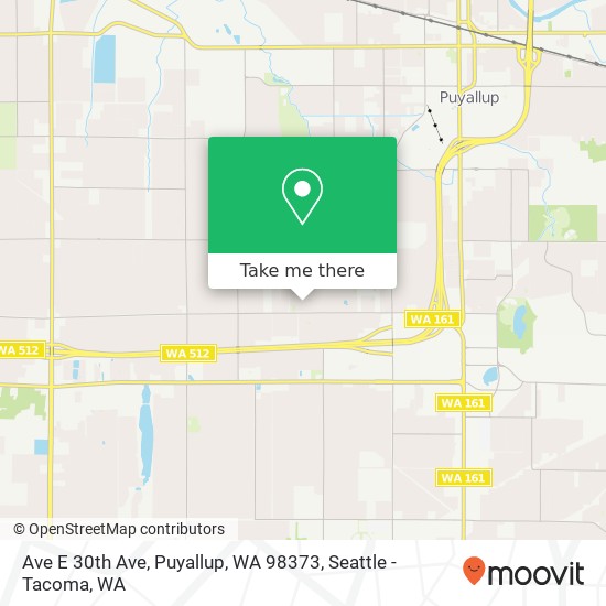 Ave E 30th Ave, Puyallup, WA 98373 map