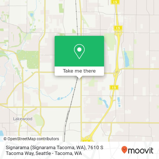 Mapa de Signarama (Signarama Tacoma, WA), 7610 S Tacoma Way