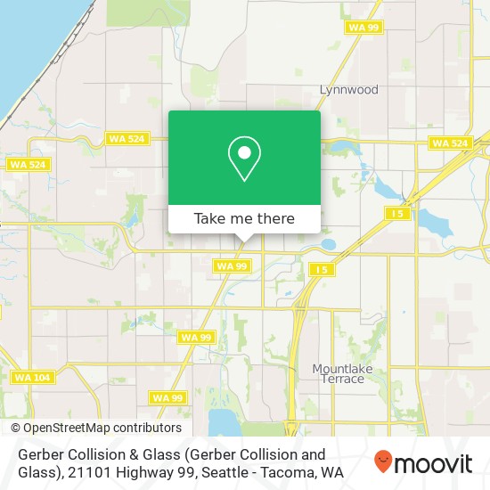 Mapa de Gerber Collision & Glass (Gerber Collision and Glass), 21101 Highway 99