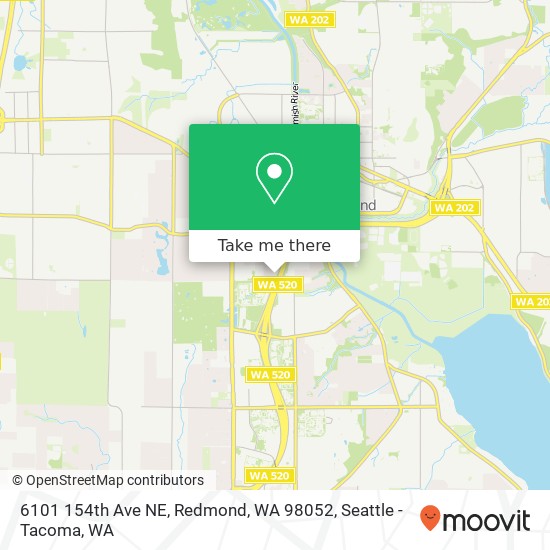 Mapa de 6101 154th Ave NE, Redmond, WA 98052