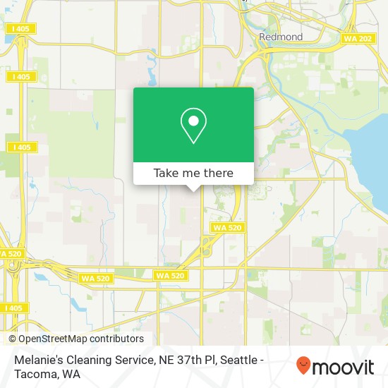 Mapa de Melanie's Cleaning Service, NE 37th Pl