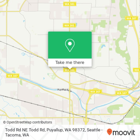 Mapa de Todd Rd NE Todd Rd, Puyallup, WA 98372