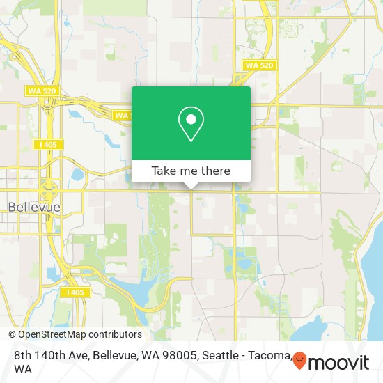 Mapa de 8th 140th Ave, Bellevue, WA 98005