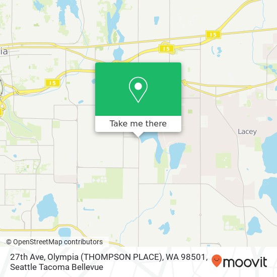 Mapa de 27th Ave, Olympia (THOMPSON PLACE), WA 98501