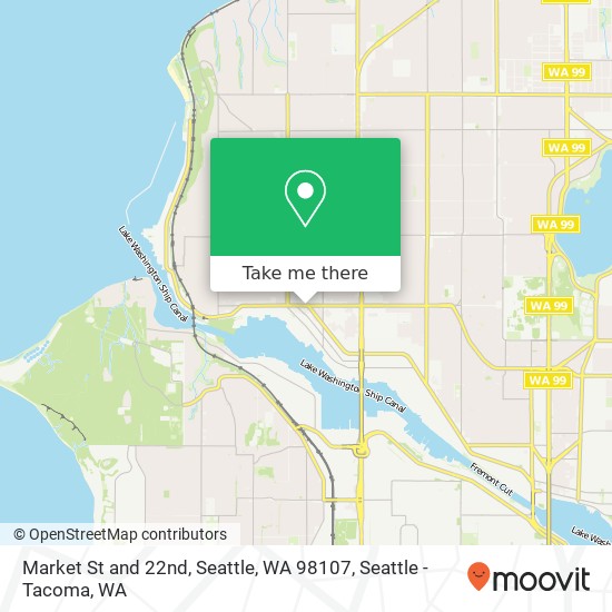 Mapa de Market St and 22nd, Seattle, WA 98107