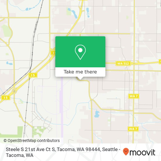 Mapa de Steele S 21st Ave Ct S, Tacoma, WA 98444