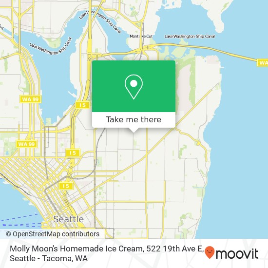 Mapa de Molly Moon's Homemade Ice Cream, 522 19th Ave E