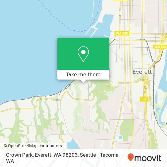 Mapa de Crown Park, Everett, WA 98203