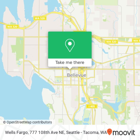 Mapa de Wells Fargo, 777 108th Ave NE