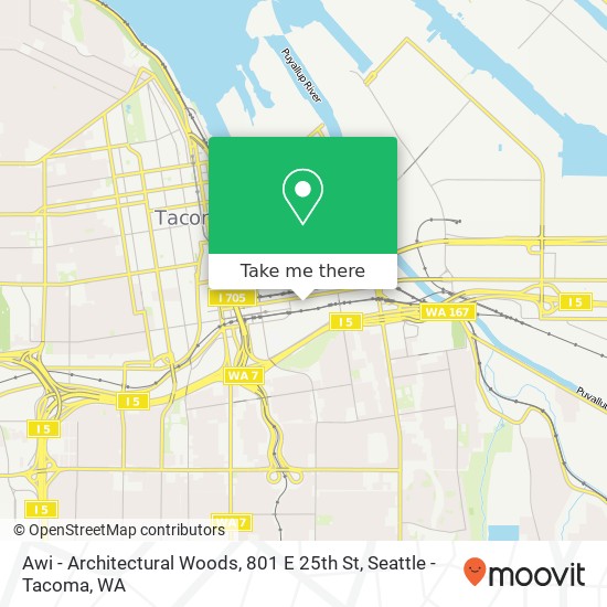 Mapa de Awi - Architectural Woods, 801 E 25th St