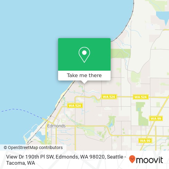 Mapa de View Dr 190th Pl SW, Edmonds, WA 98020