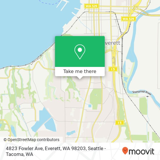 Mapa de 4823 Fowler Ave, Everett, WA 98203