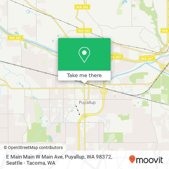 Mapa de E Main Main W Main Ave, Puyallup, WA 98372