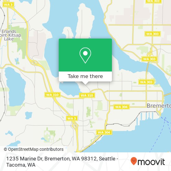 Mapa de 1235 Marine Dr, Bremerton, WA 98312