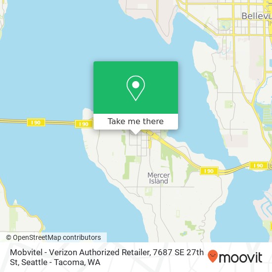 Mapa de Mobvitel - Verizon Authorized Retailer, 7687 SE 27th St