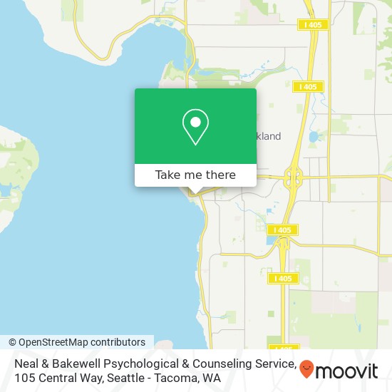 Neal & Bakewell Psychological & Counseling Service, 105 Central Way map