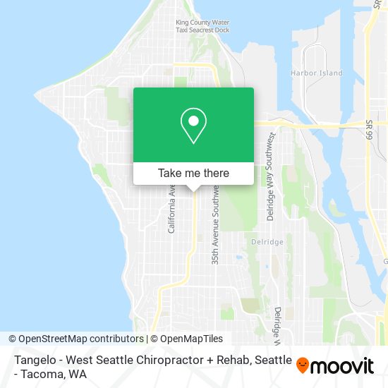 Tangelo - West Seattle Chiropractor + Rehab map