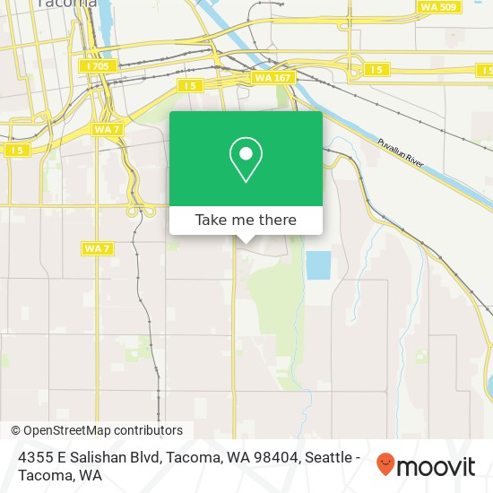 Mapa de 4355 E Salishan Blvd, Tacoma, WA 98404