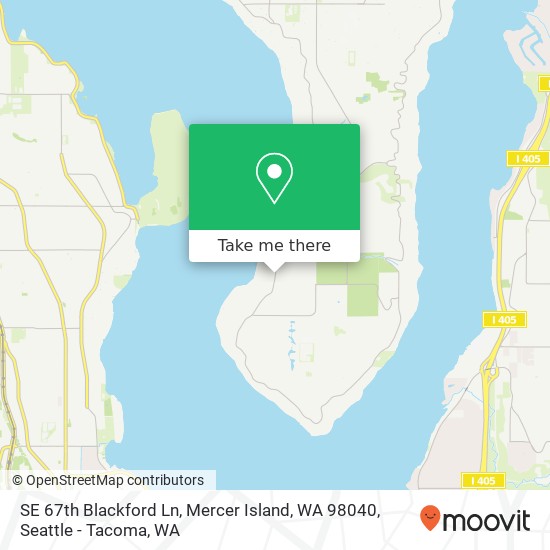 Mapa de SE 67th Blackford Ln, Mercer Island, WA 98040