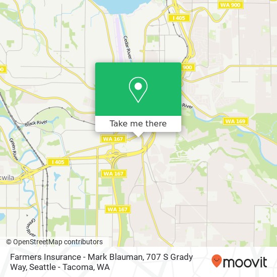 Mapa de Farmers Insurance - Mark Blauman, 707 S Grady Way