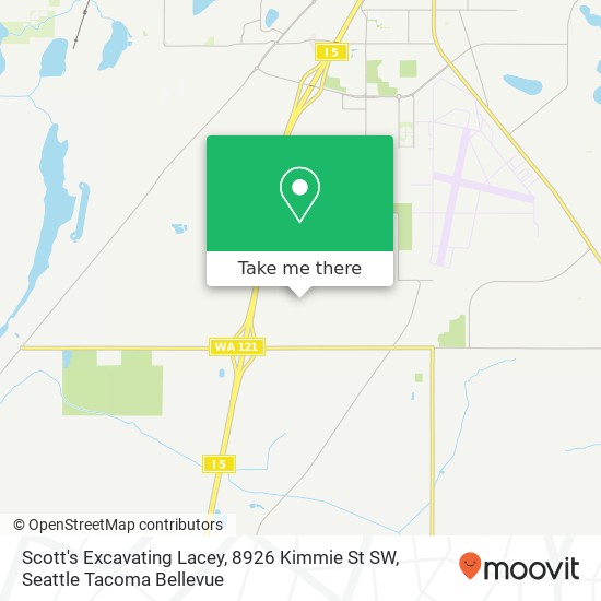 Mapa de Scott's Excavating Lacey, 8926 Kimmie St SW