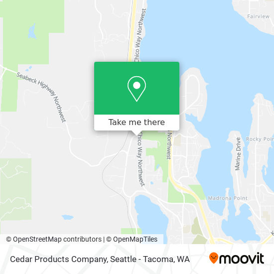 Mapa de Cedar Products Company